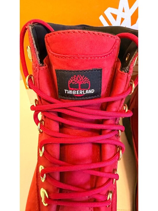Timberland Mens 6-Inch Waterproof Field Boot Dark Red Nubuck Size 8.5 M main image 15